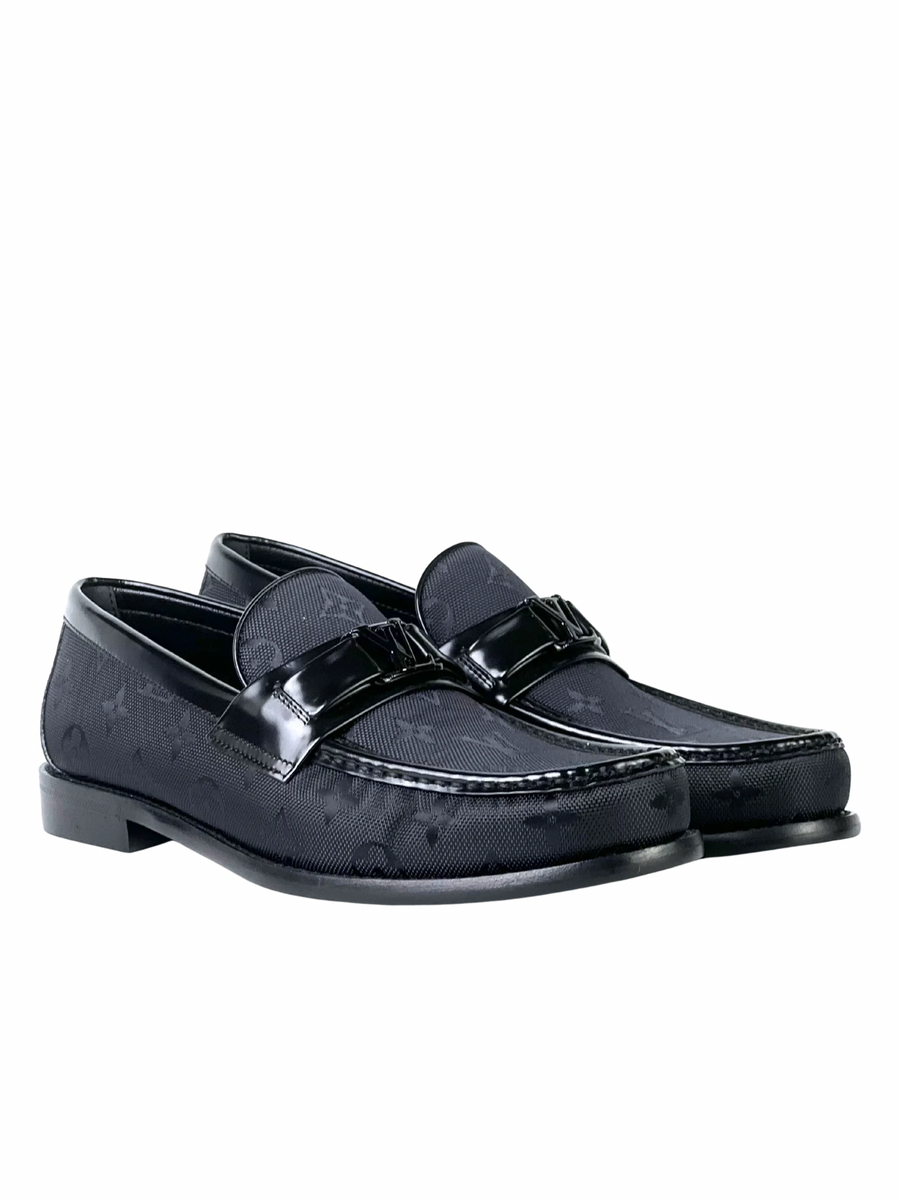 Louis Vuitton Monogram Black Major Loafers