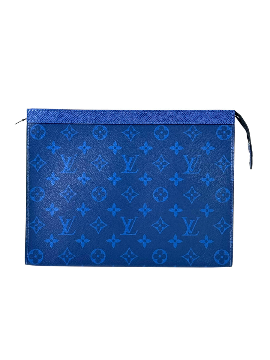Louis Vuitton Monogram Taigarama Blue Pochette Voyage