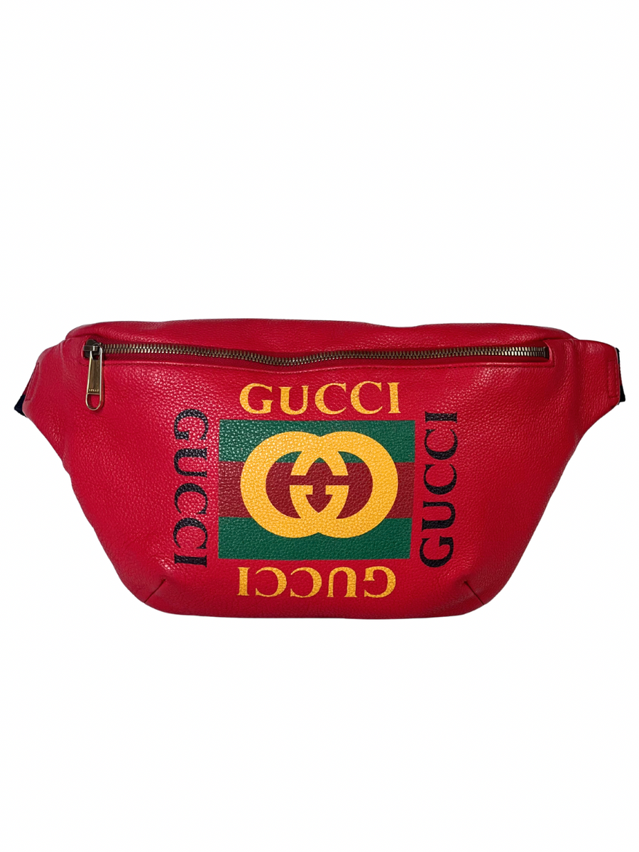 Gucci GG Logo Red Large Waistbag