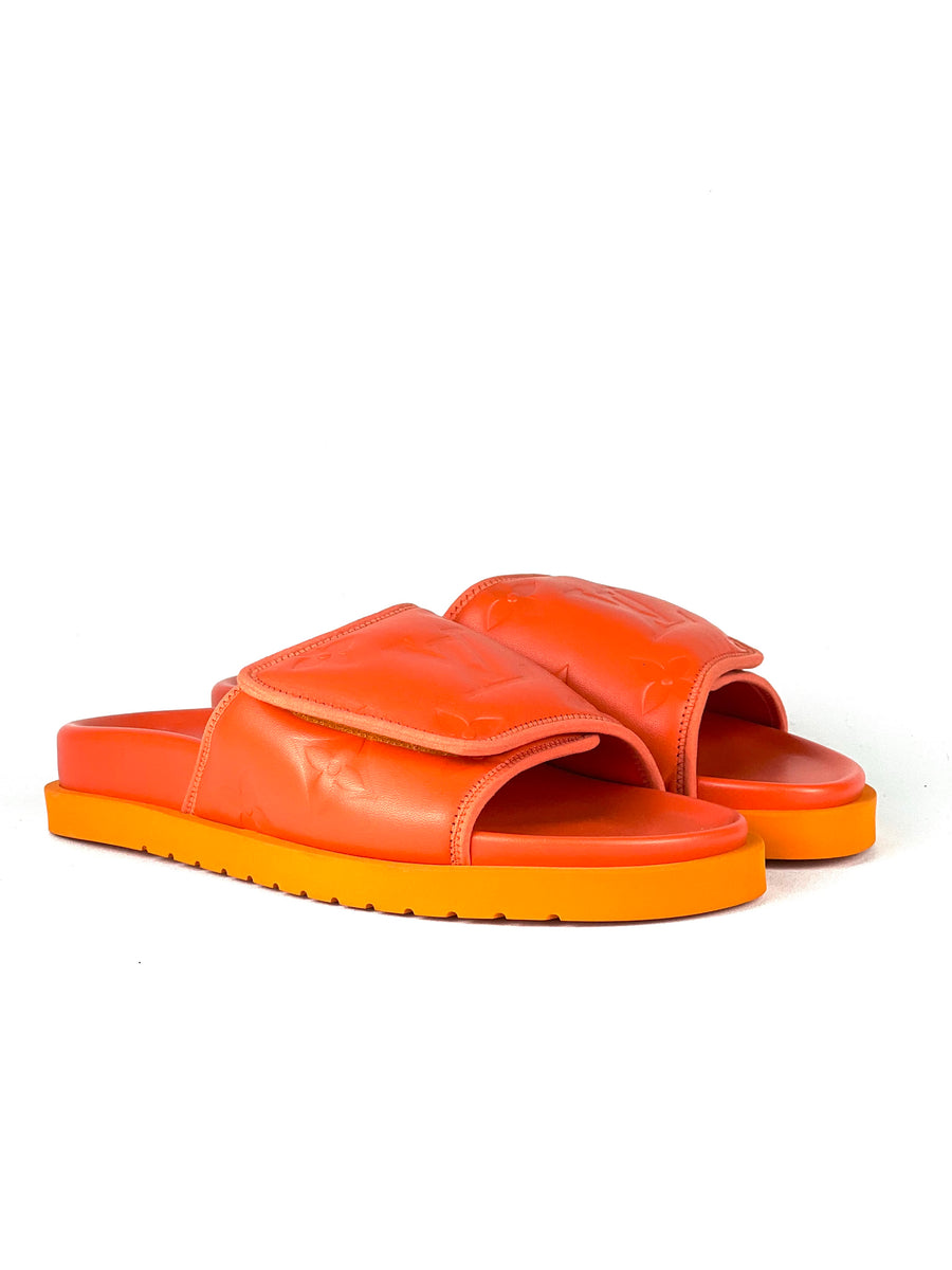 Louis Vuitton Miami Monogram Orange Mules