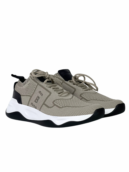 Berluti Knit Logo Beige Sneakers
