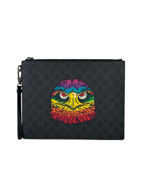 Gucci GG Supreme Eagle Multicolour Clutch
