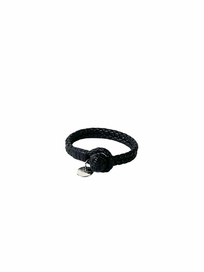 Bottega Veneta Intrecciato Black Bracelet