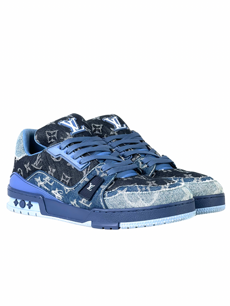 Louis Vuitton Denim Monogram Trainer Sneakers