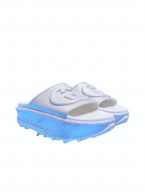 Gucci Slide Sandal Interlocking G Silver