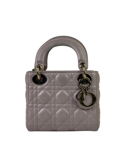 Christian Dior Lady Dior Mini Soft Pink GHW Bag