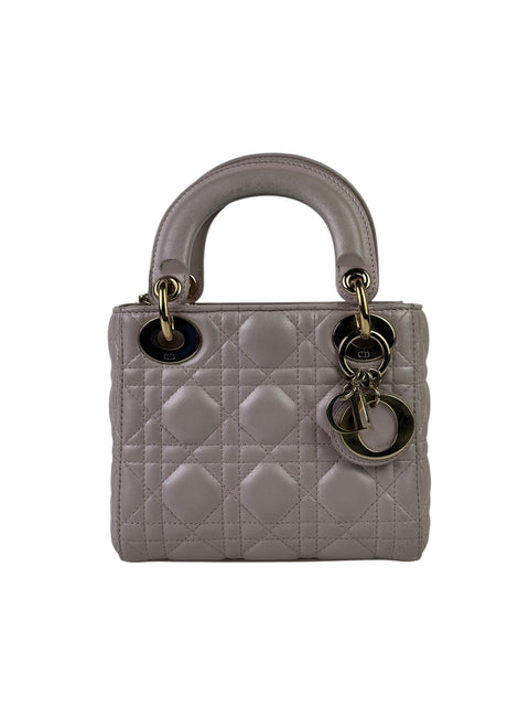 Christian Dior Lady Dior Mini Soft Pink GHW Bag