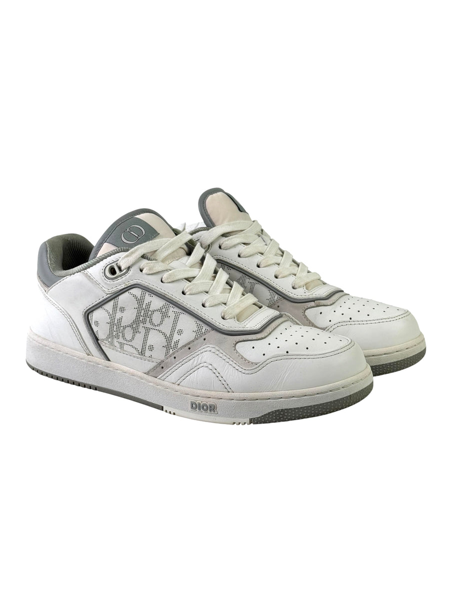 Christian Dior Oblique Laser B27 White Leather Low Sneakers