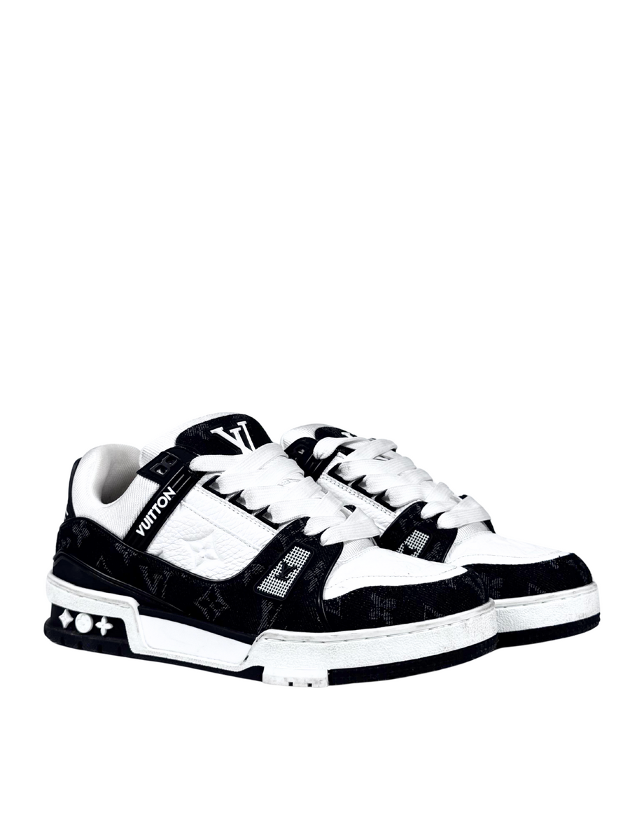 Louis Vuitton Trainer Monogram Denim Black Sneakers