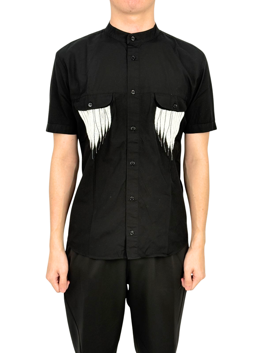 Versace Black Crying Pebbles Shirt