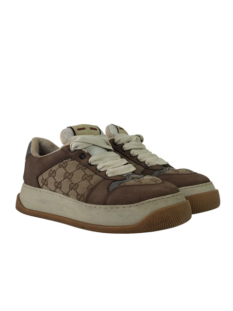 Gucci Screener GG Canvas & Suede Sneakers