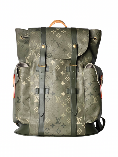 Louis Vuitton Christopher Monogram Kaki MM Backpack