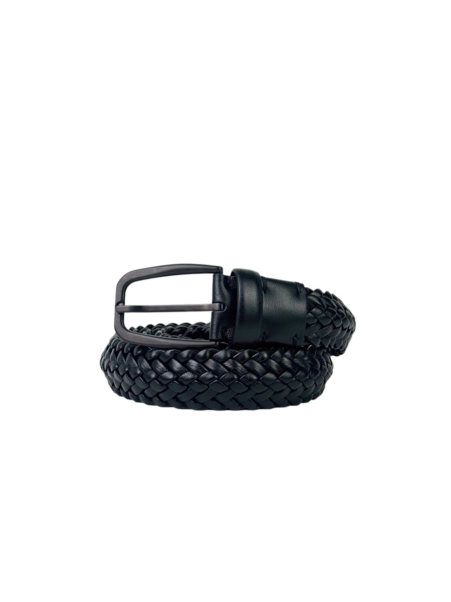 Zegna Black Leather Belt