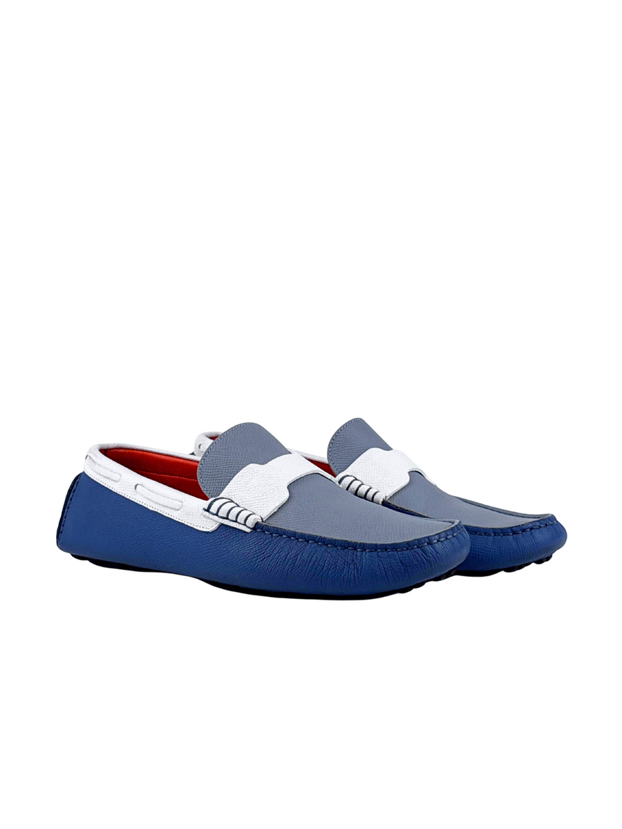 Hermes Oscar Blue Loafers