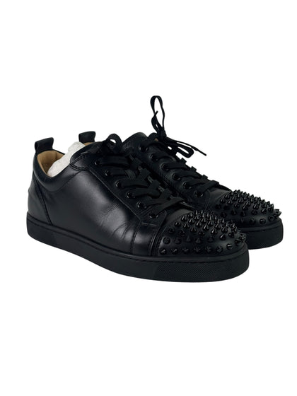 Christian Louboutin Junior Spike Calf Skin Black Sneakers