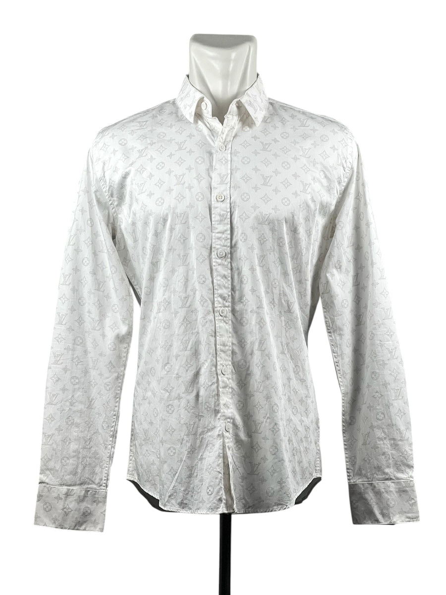 Louis Vuitton Monogram White Long Shirt