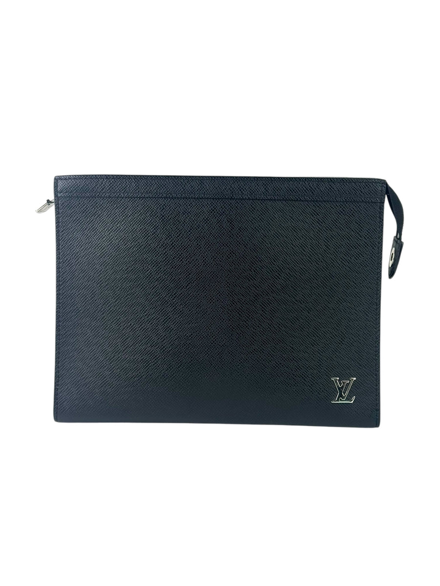 Louis Vuitton Metal Logo Taiga Pochette Voyage