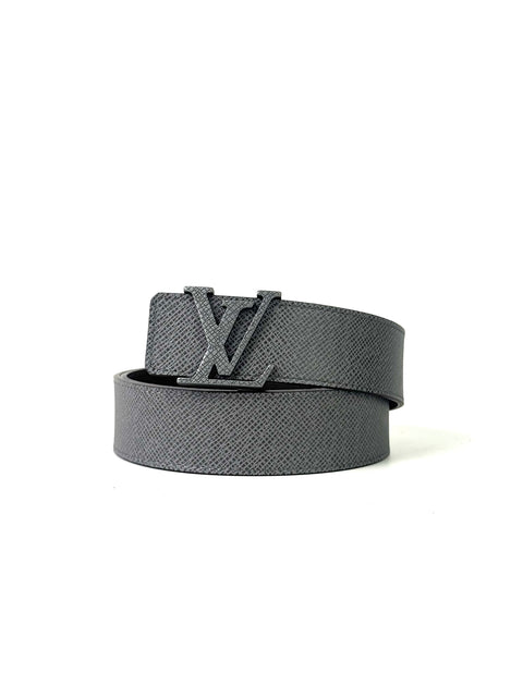 Louis Vuitton Initial Logo Taiga Grey Belt