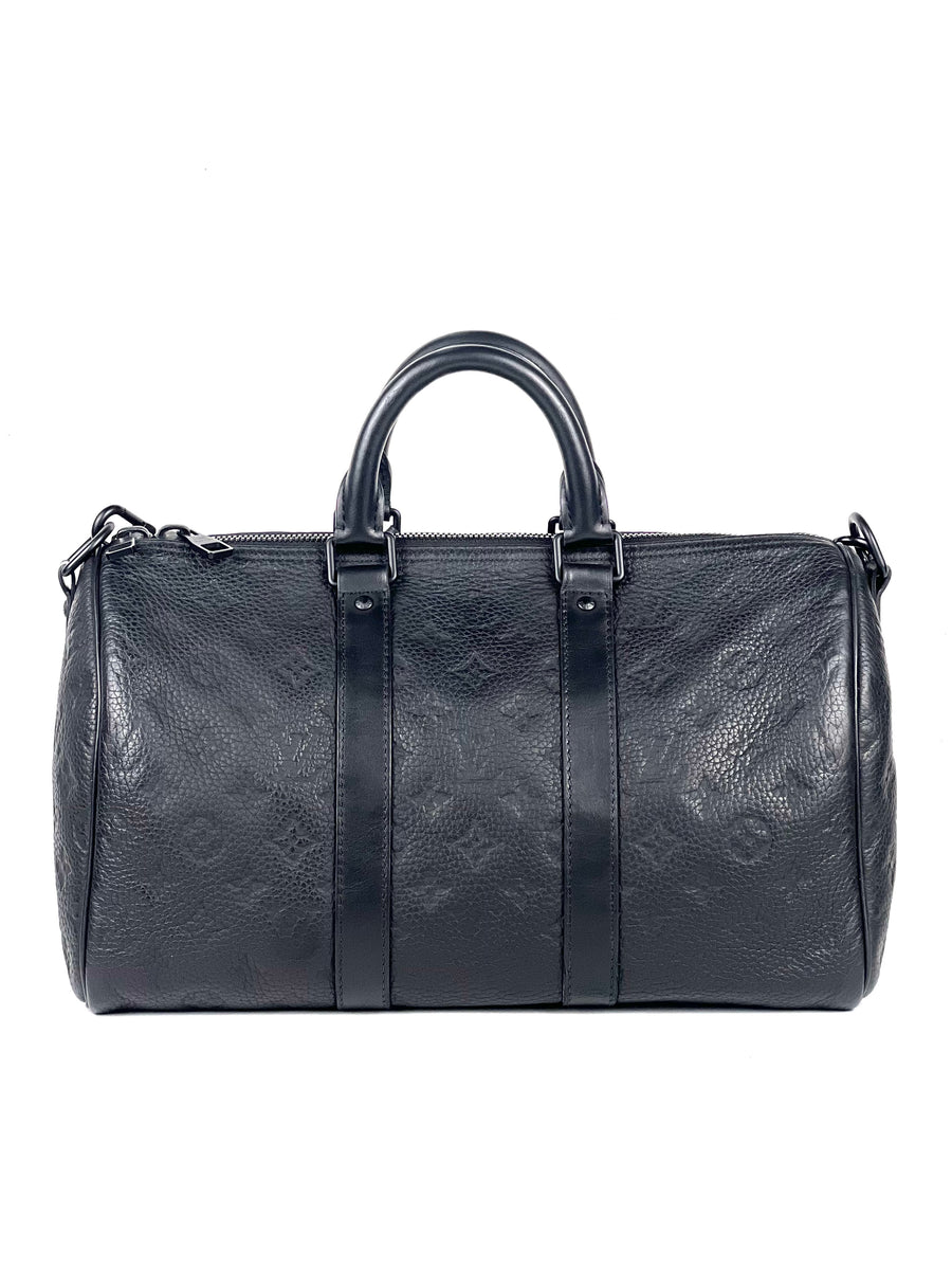 Louis Vuitton Taurillon Monogram Black 35 Keepall Bag