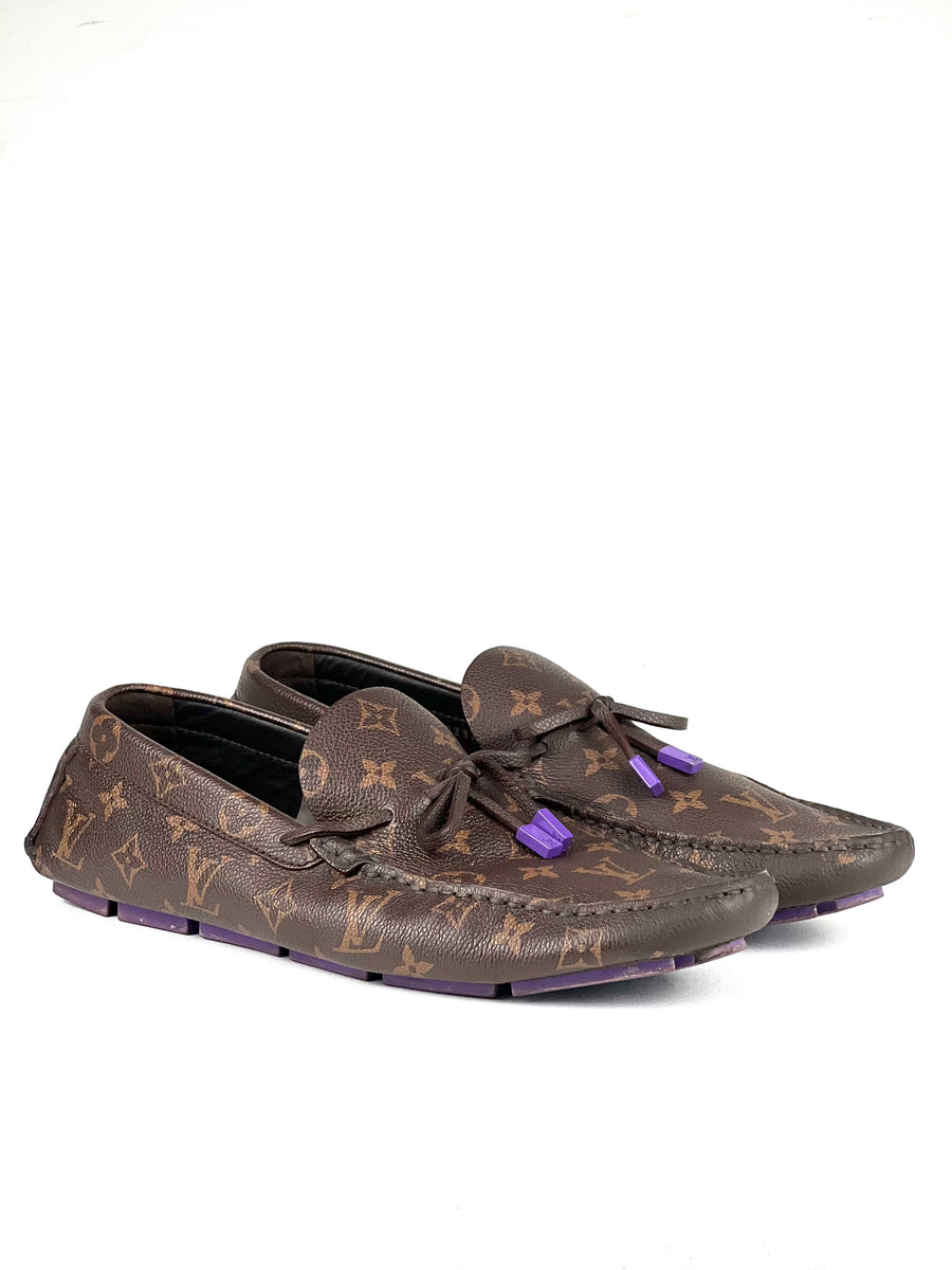 Louis Vuitton Monogram Macassar Driver Moccasins