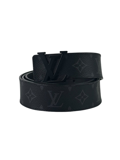 Louis Vuitton Initial Black Logo Eclipse Monogram Rev Belt