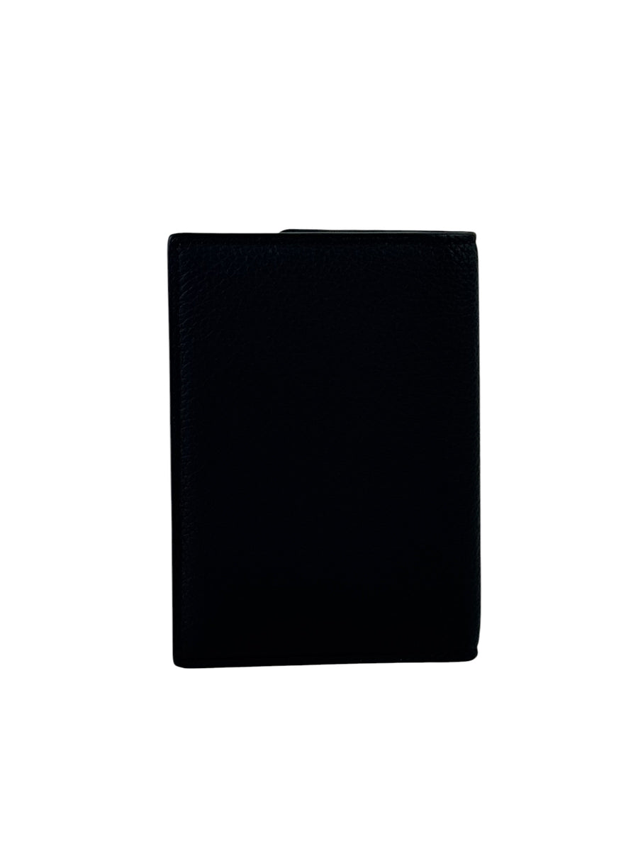 Christian Dior Grain Leather Oblique Black Pocket Organizer