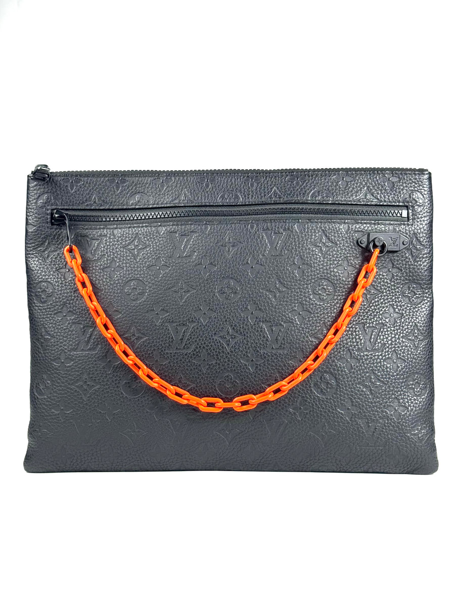 Louis Vuitton Virgil Abloh Monogram Taurillon A4 Clutch