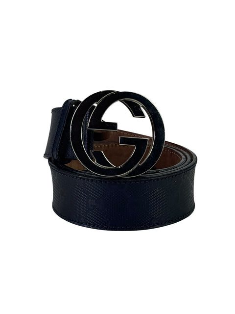Gucci GG Logo Monogram Black Belt