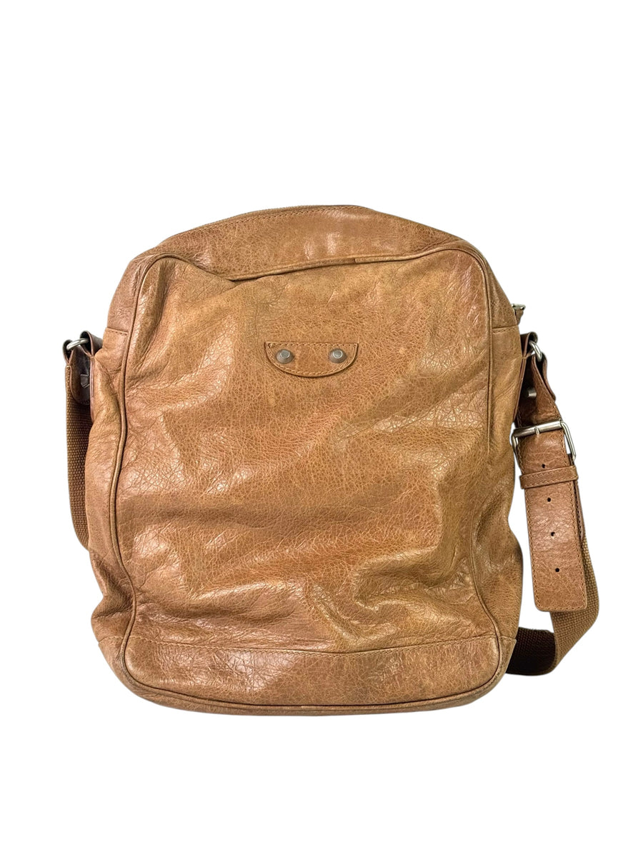 Balenciaga City Brown Leather Messenger Bag