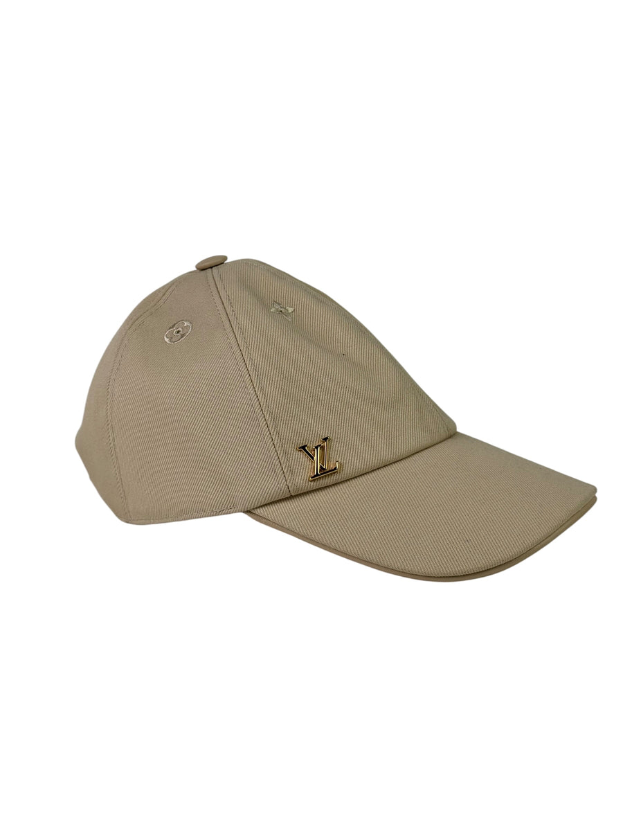 Louis Vuitton Iconic Metal Logo Monogram Beige Baseball Cap