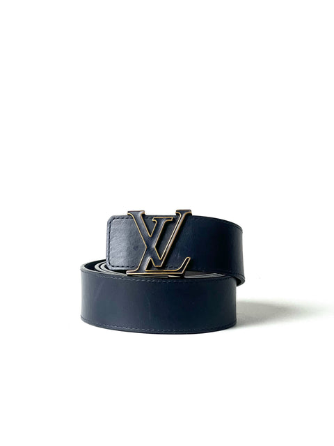 Louis Vuitton Initial Logo Navy Reversible Belt