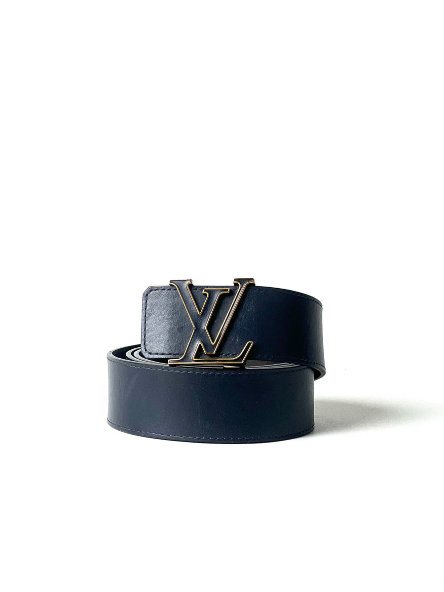 Louis Vuitton Initial Logo Navy Reversible Belt