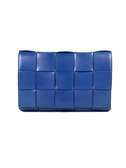 Bottega Veneta Navy Intrecciato Cassette Bag