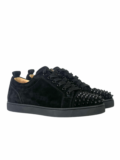 Christian Louboutin Junior Spike Suede Black Sneakers