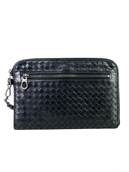Bottega Veneta Intrecciato Black Clutch