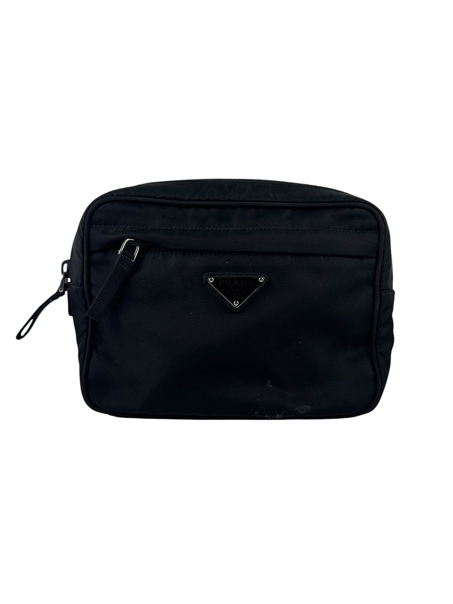 Prada Triangle Logo Nylon Waist Bag