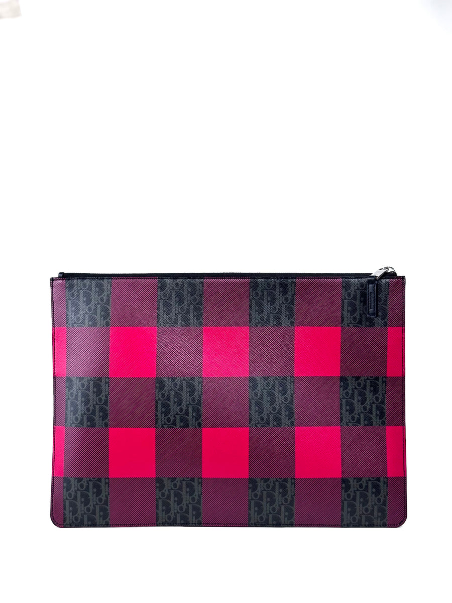 Christian Dior Checker Homme Clutch