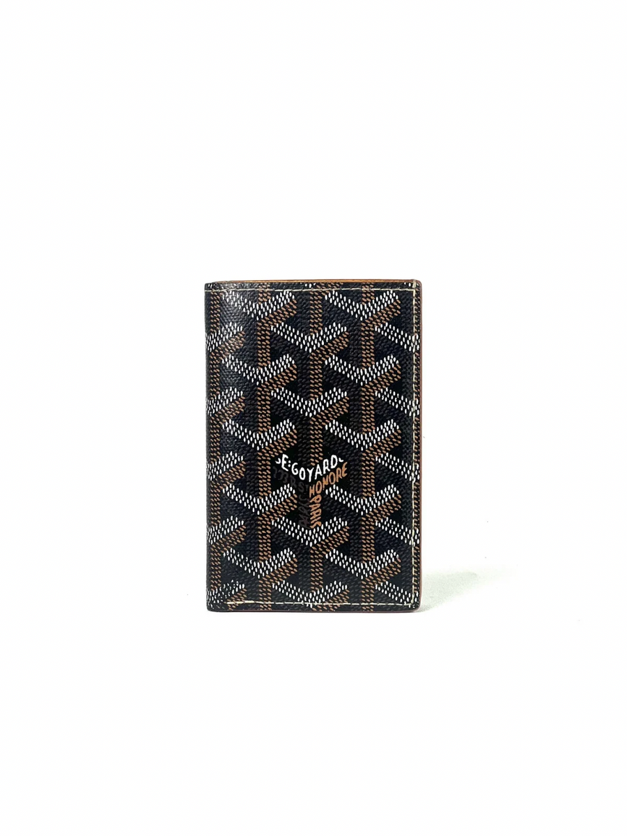Goyard Saint Pierre Bifold Pocket Wallet Black Tan
