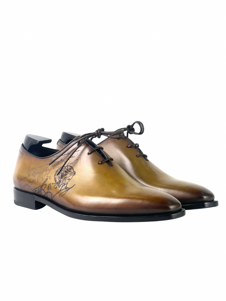 Berluti Scritto Galet Oxford Venezia Leather Loafers