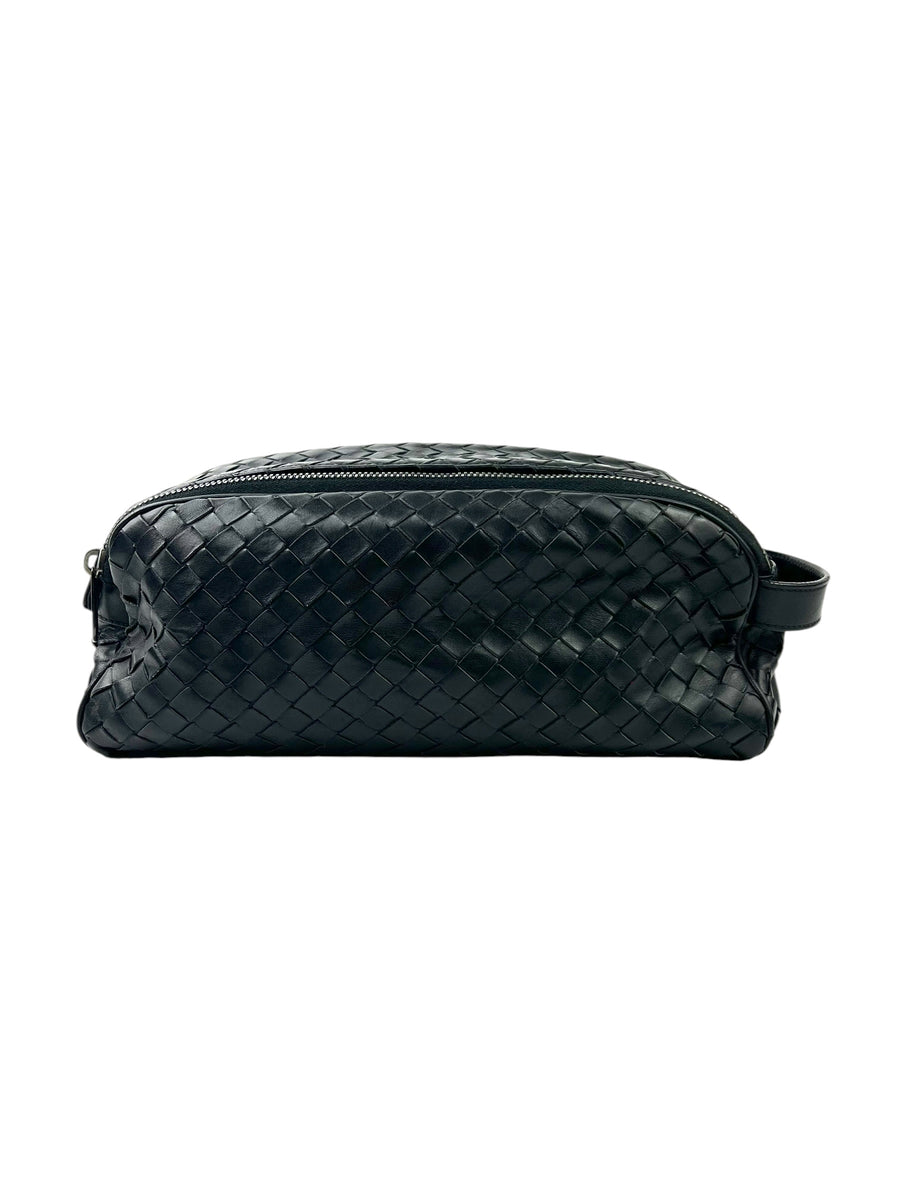 Bottega Veneta Intrecciato Black Toiletry Pouch