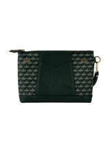 FLP Empire Green Scale Canvas & Calf Leather Carry On 21 Pouch 6