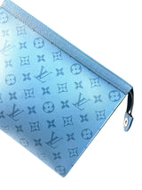 Louis Vuitton Eclipse Monogram Taigarama Blue Pochette Voyage 5