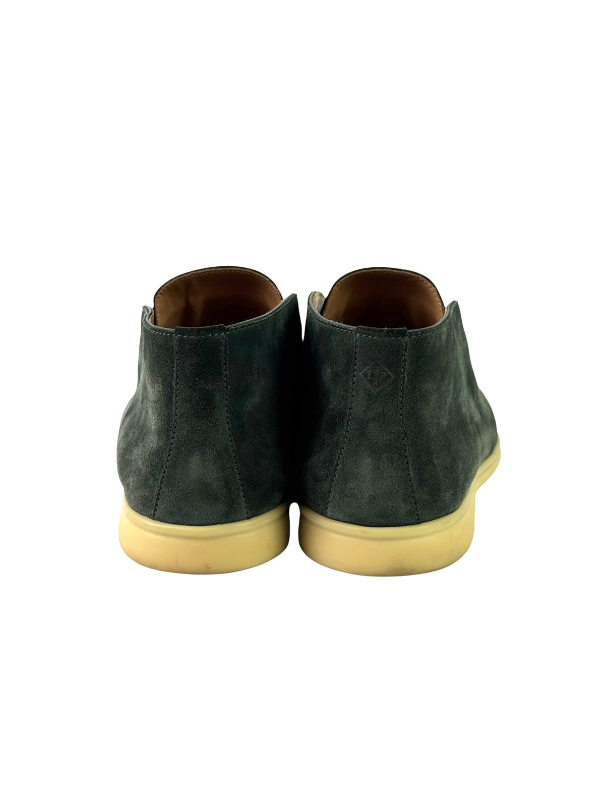 Loro Piana Open Walk Green Suede Slip On