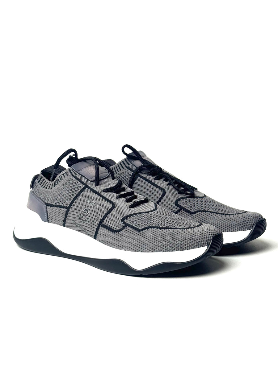 Berluti Knit B Logo Grey Sneakers
