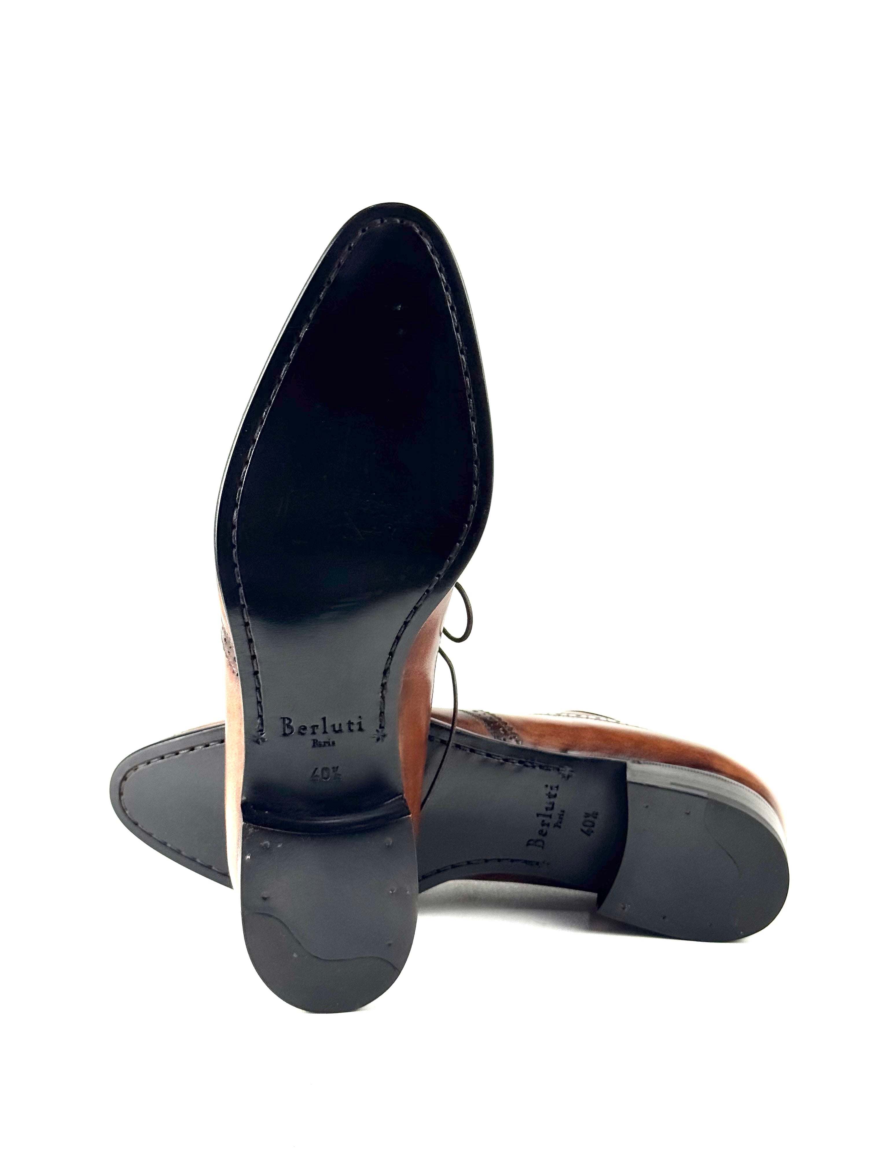 Berluti Venezia Calf Leather Oxford Loafers