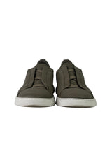 Zegna Triple Stitch Second Skin Khaki Slip-On 2
