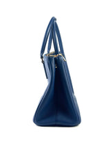 Prada Saffiano Blue Lux Double Zip Tote Bag 4