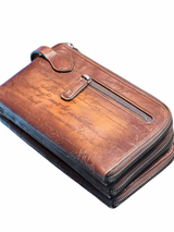 Berluti Scritto Tiriwa Brown Zipped Pouch 6