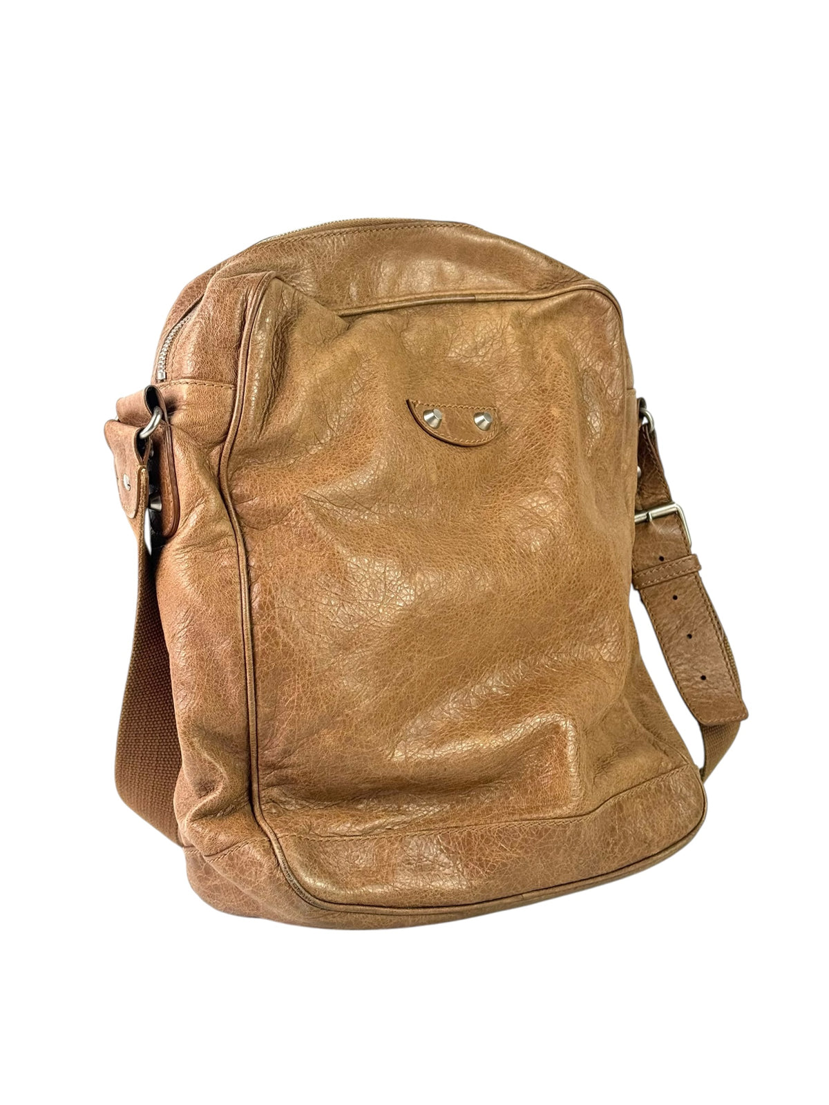 Balenciaga City Brown Leather Messenger Bag