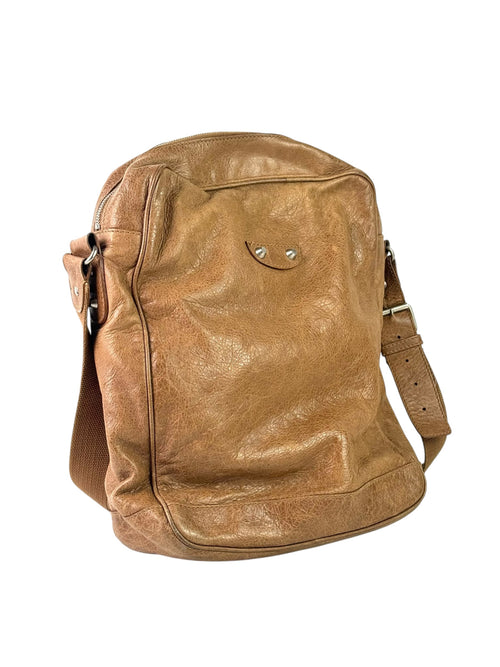 Balenciaga City Brown Leather Messenger Bag